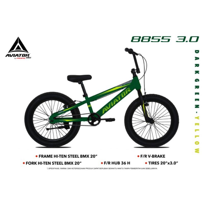 (Khusus Go-Send atau Grab) Sepeda BMX Aviator 20 inch 8855