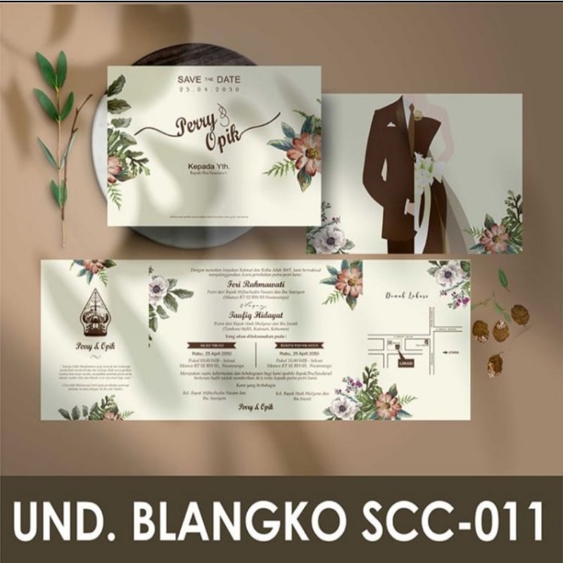 blangko kartu undangan pernikahan SCC 011