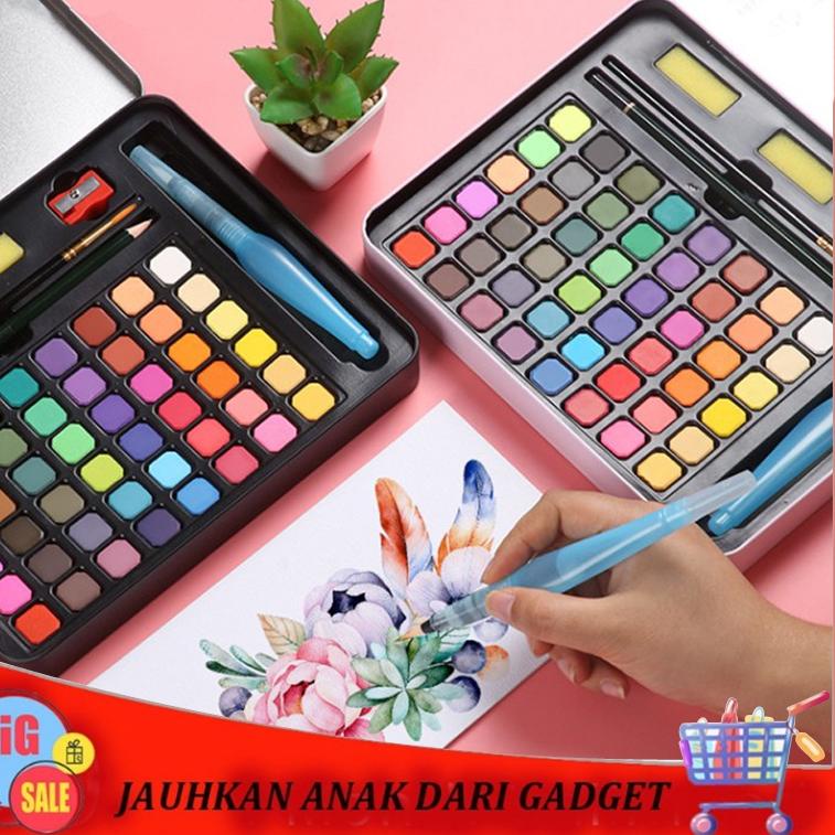 

Terbaru.. TERBARU 36/48Water Color Set - Alat Cat Air Set (Termasuk Kuas dan Kertas Gambara