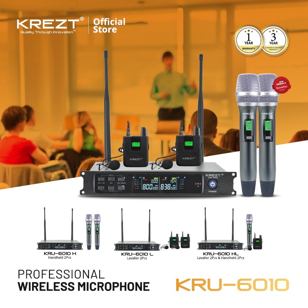 Jual Wireless Microphone Krezt Kru Shopee Indonesia