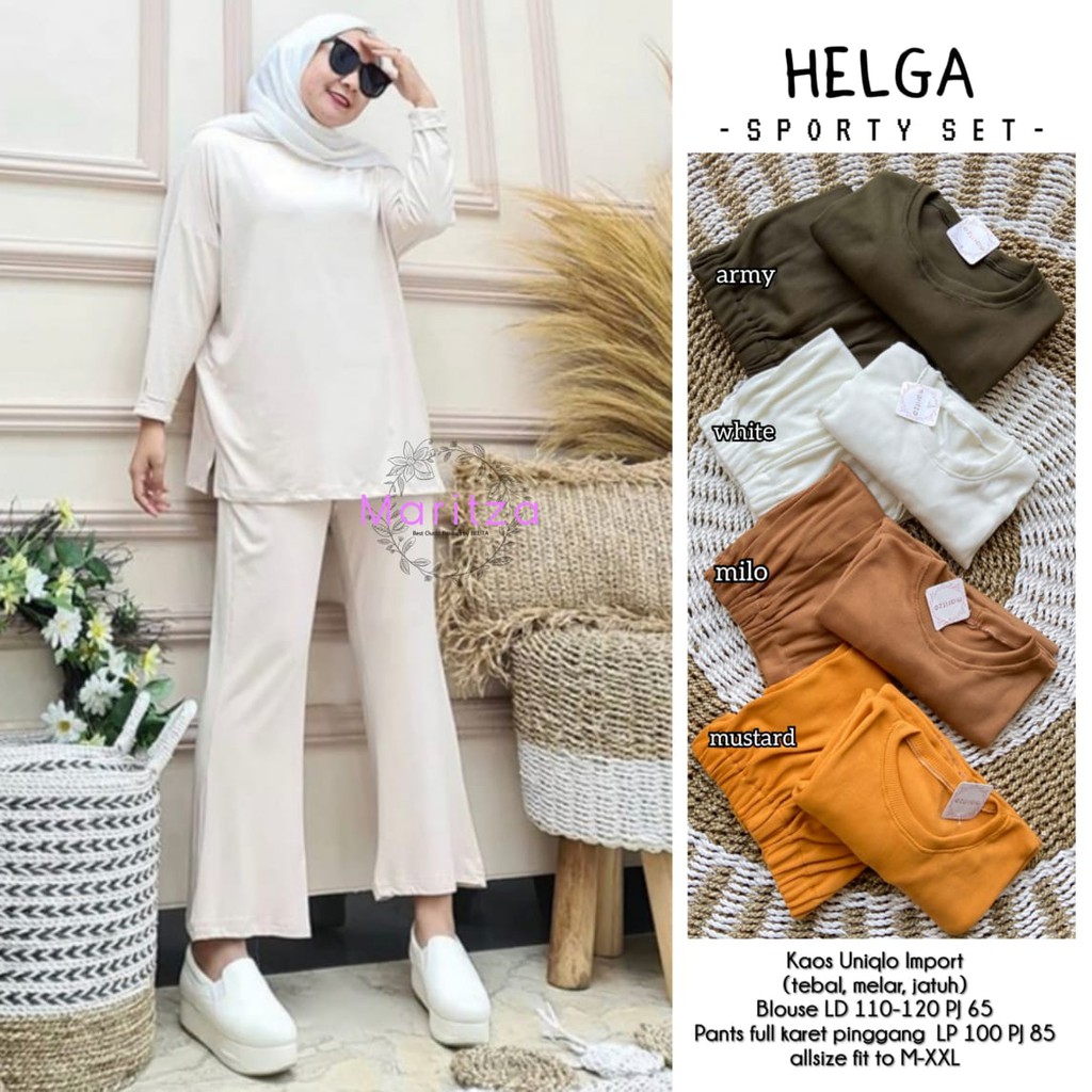 AllForYou Setelan Olahraga Wanita Kaos Uniqlo Import