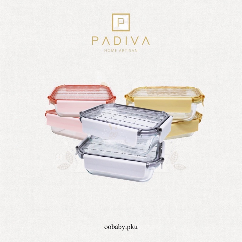 padiva crystal glassbox food and multipurpose container