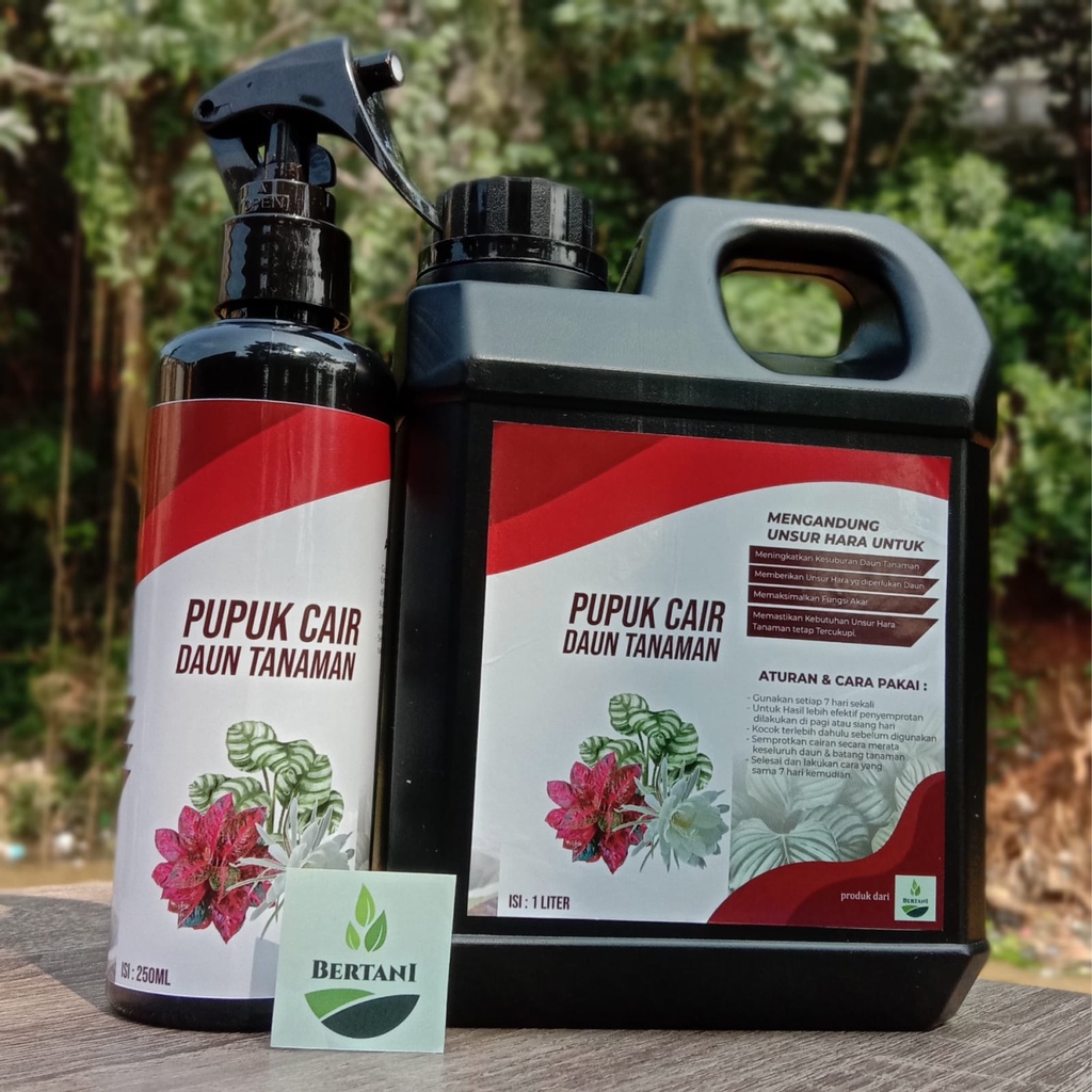 PUPUK TANAMAN HIAS SEMUA JENIS TANAMAN  | Pupuk Terbuat Dari Campuran Daun-Daun Hijau yang Cocok Untuk Semua Jenis Tanaman (PAKET HEMAT 1 LITER+250ML)