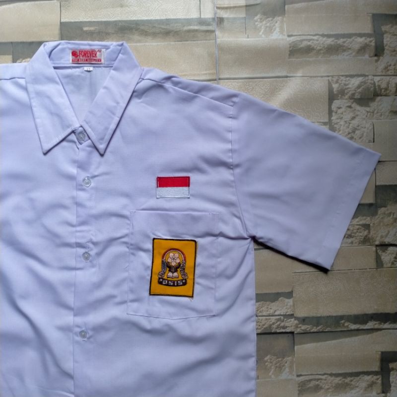 baju kemeja seragam smp lengan pendek unisex ( cewe / cowo )