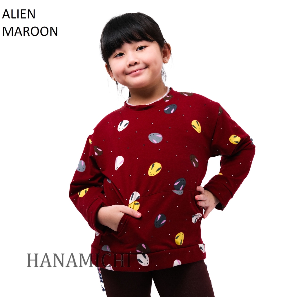 Hanamichi ALIEN Baju Sweater Anak Lengan Panjang