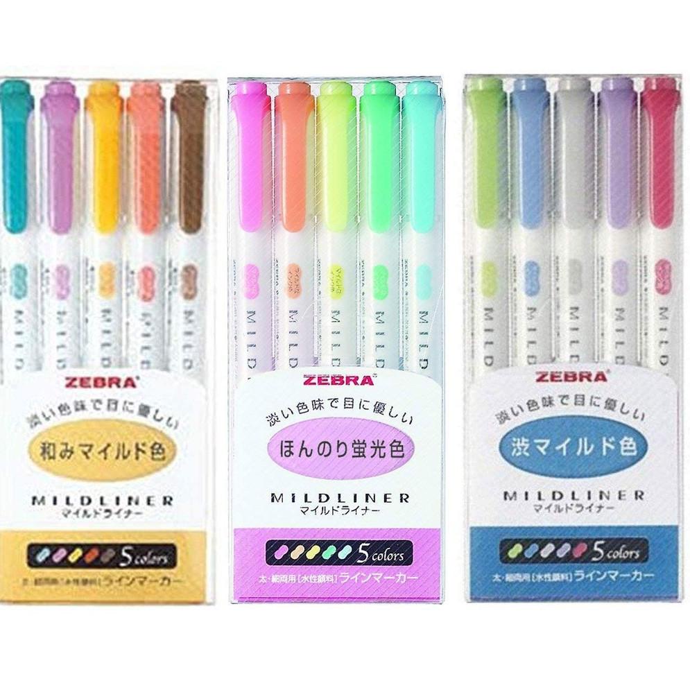 

(PROMO NAR62) Highlighter Zebra / Zebra Mildliner Set 5 Warna ✦
