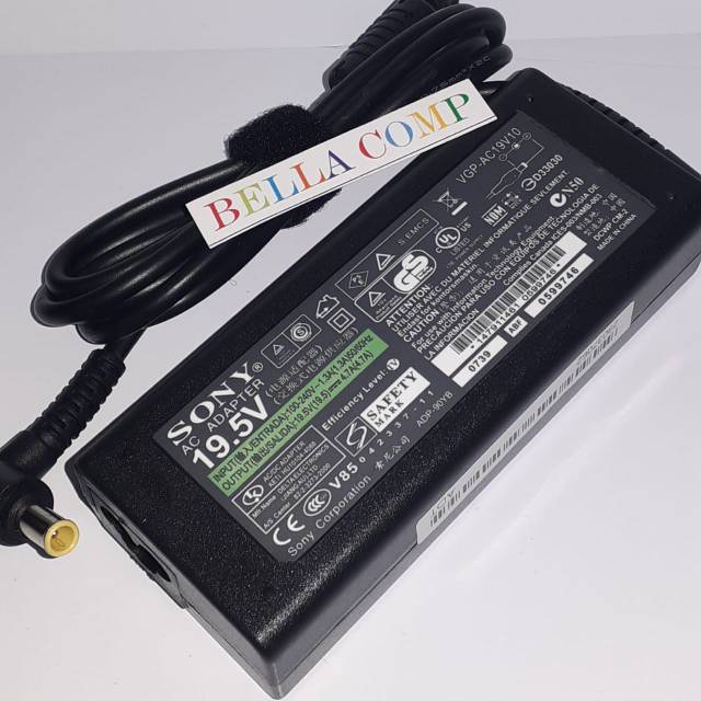 Adaptor charger laptop SONY VAIO ORIGINAL 19V 4.74A SVE14 SVF14 VPCYB BPS24 BPS26 BPS13