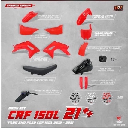 BODY FULL SET HRV HONDA CRF 150 - BODY SET TANGKI DAN JOK