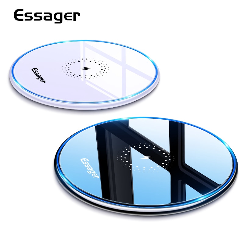 

Essager 10W Qi Wireless Charger for IPhone 11 Pro Xs Max X Xr 8 Fast Wireless Charging Pad for Samsung S20 Xiaomi Mi 9 Charger Wireless