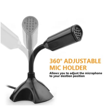 Microphone Recording USB Stand Mini Sekolah Kerja Zoom PC Laptop Gaming Komputer Desktop Plug &amp; Play