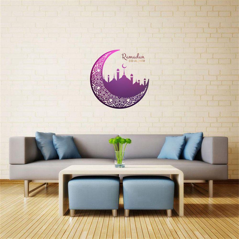 Populer Stiker Dinding Kamar Tidur Castle Kreatif Bulan Ramadhan Muslim Mural