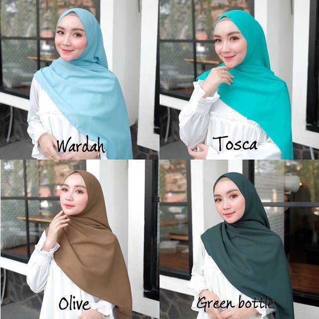 Pashmina sabyan polos  part 2 bahan diamond crep ukuran 175x75-6