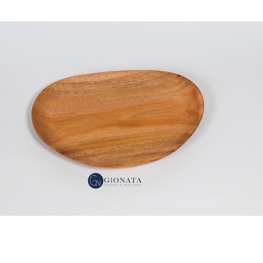 Muraahh - Wooden Cookie Plate / Piring Kayu Cafe / Coffee Plate