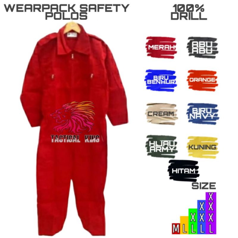 wearpack safety polosan//wearpack coverall//seragam kerja proyek//mekanik//otomotif//industri