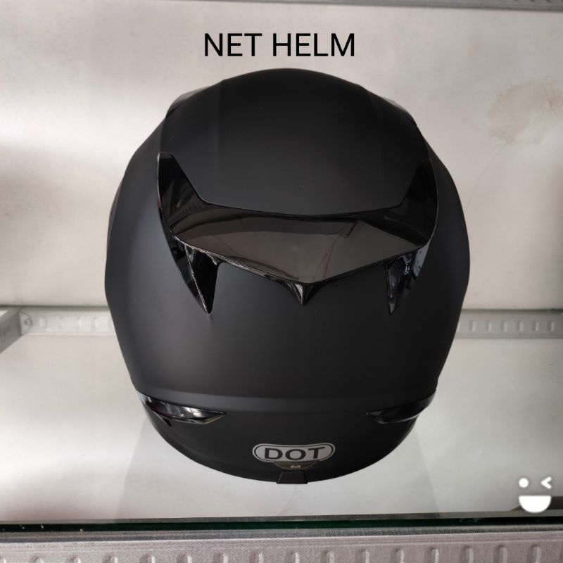 HELM KYT R10 SOLID BLACK DOFT ONGKIR 2 KG-5