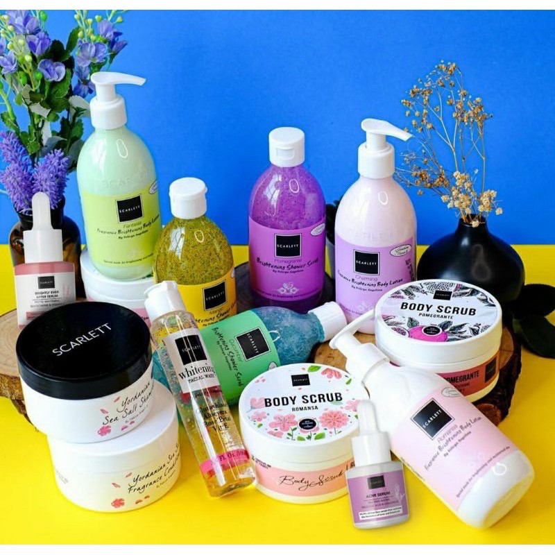SALE DISKON SCARLETT WHITENING LOTION SCARLETT SERUM SCARLETT SHAMPO SCARLETT ACNE SERUM SCARLETT