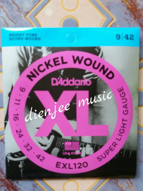 Senar gitar elektrik D addario new paking