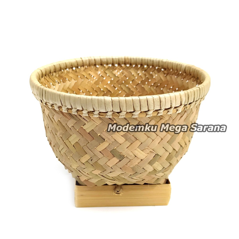 Rice Bowl Wakul Nasi Ceting Bakul Tempat Nasi Anyaman Bambu - D15 cm