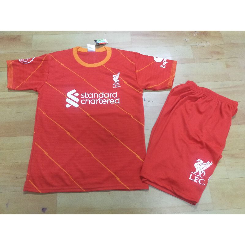 SETELAN BAJU BOLA ANAK LIVERRPOL HOME USIA 9-10THN