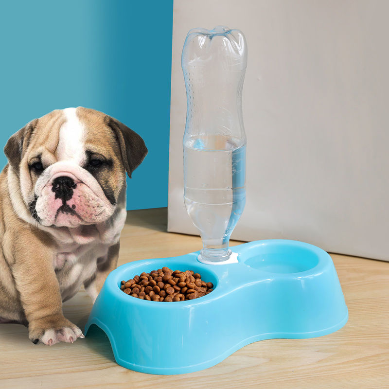 ★〓YUFeiPet〓★Pet Supplies Pet Bowl  Pet Bowl Plastic Round Automatic Drinker Feeding Double Bowl Dog Bowl Cat Food Bowl Creative Dog Bowl