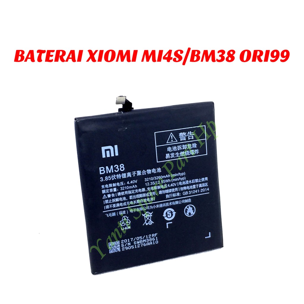 Baterai Xiaomi Mi4S Mi 4S BM38 Original New