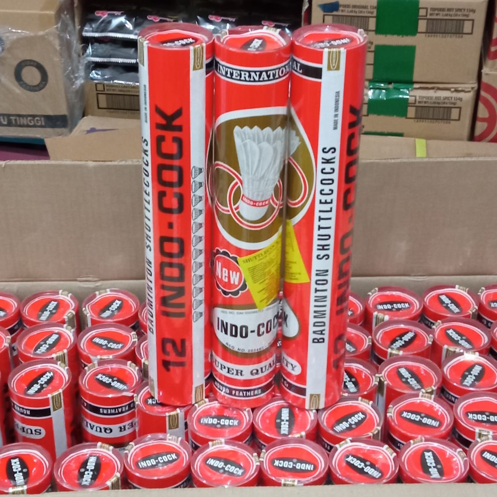 Shuttlecock Badminton Jp Kok Bola Bulutangkis Indocock Merah 12 pcs WJM Shop Makassar