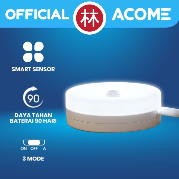 ACOME ANL01 Induction Night Light Auto LED Light Lampu Malam Otomatis