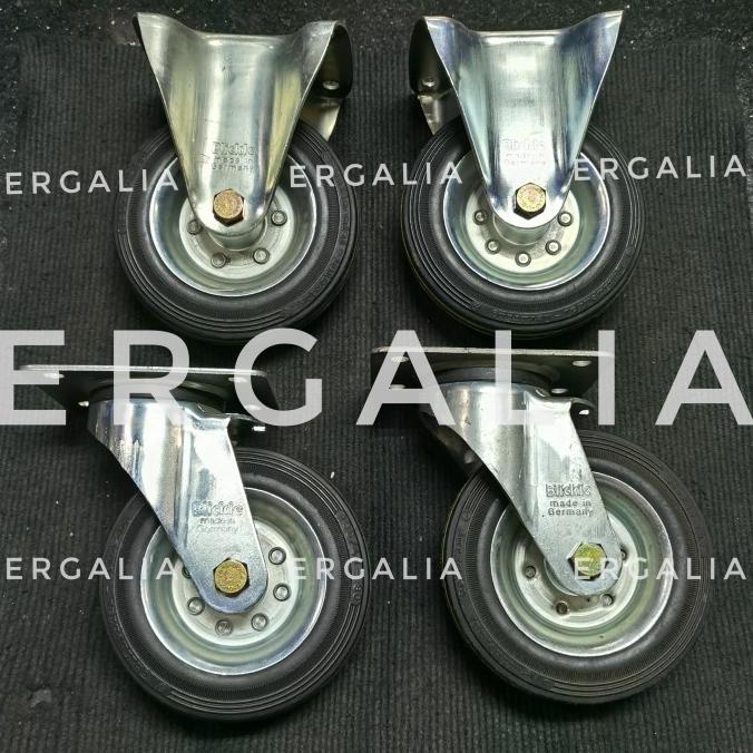 >>>>>] Blickle Solid Rubber Tyres Roda Caster Troli Karet Set 6 inch Jerman