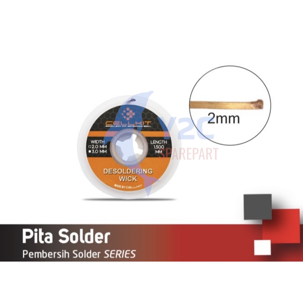 SOLDER WICK / PITA SOLDER 2MM CELLKIT / ALAT SERVICE HP LENGKAP TERLENGKAP TERMURAH