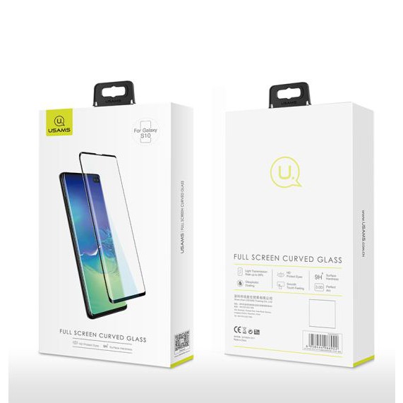 Tempered Glass Samsung S10 USAMS Full Screen Curved Tempered Glass Samsung Galaxy S10