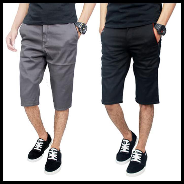 98TK CELANA PENDEK HITAM ABU CHINO ZARA MAN / CELANA CHINOS | CARGO SLIMFIT Q0HX