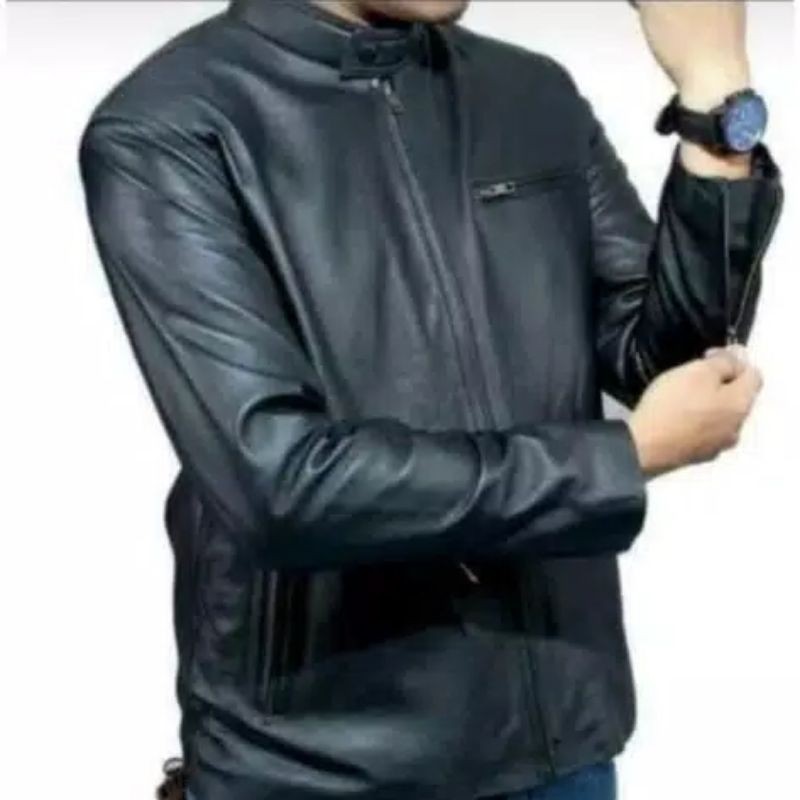 jaket kulit kambing asli