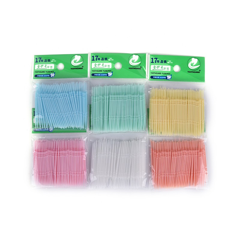 【COD】FLID 100Pcs Tusuk Gigi Dental Plastik 2 Sisi Interdental