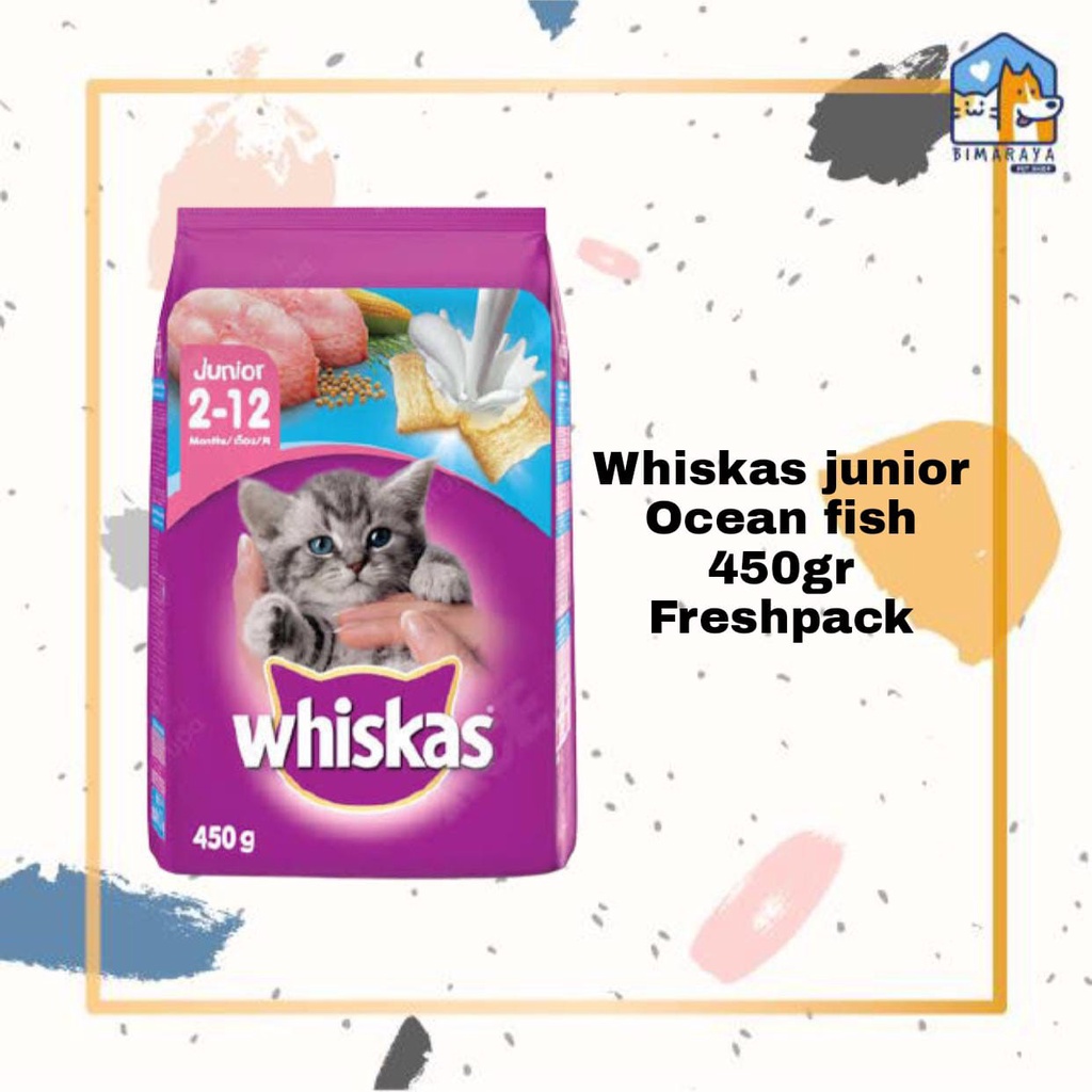 WHISKAS JUNIOR OCEAN FISH 450GR FRESHPACK