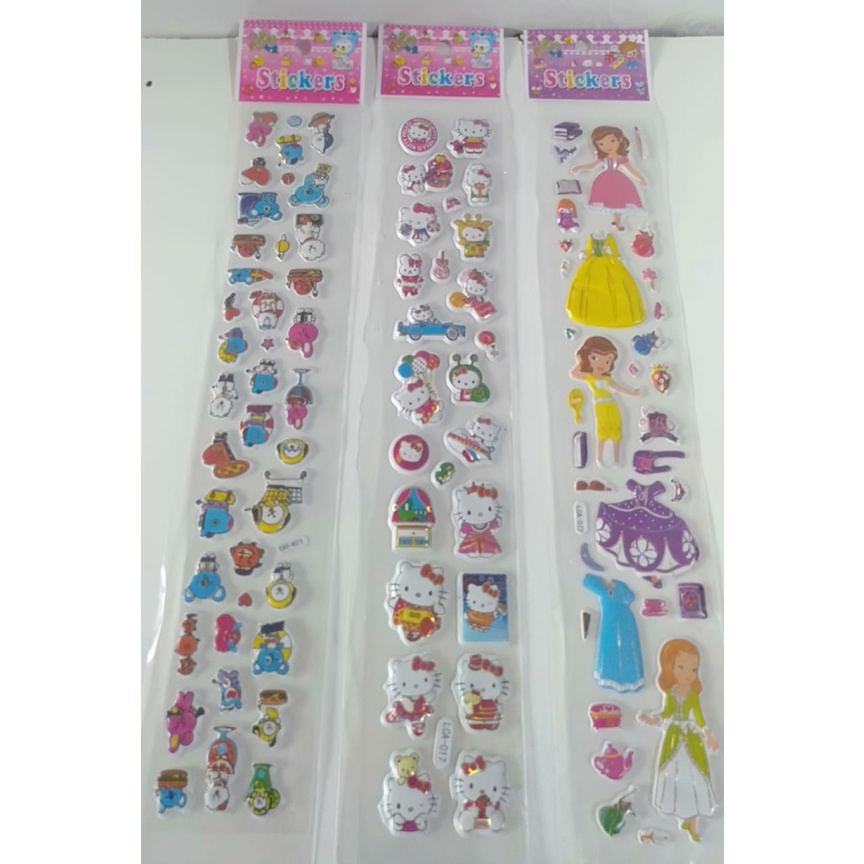 

STICKER TIMBUL 3D BTS BT21 / STICKER TEMPEL BT21 BTS/HELLO KITTY/KARTUN