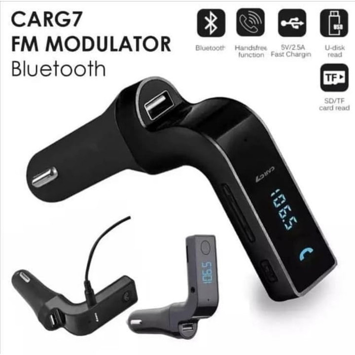 Car Charger Bluetooth Carg7 FM Transmitter - Audio Bluetooth Mobil