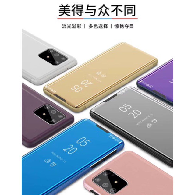 OPPO A5S A7 A12 F9 F11PRO FLIP COVER Casing Auto Lock Stand Mirror SmartCase Case