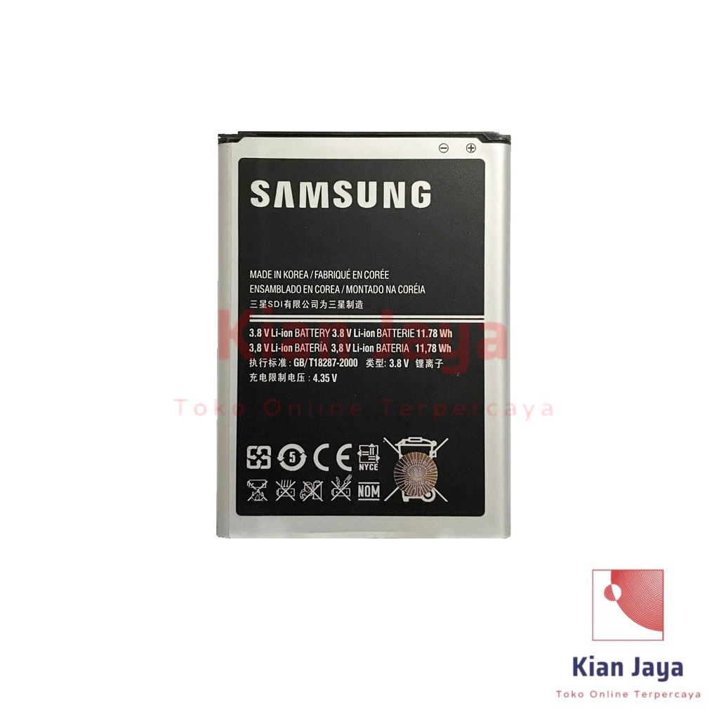 [Garansi 100% Ori] Baterai Samsung Galaxy Note 2 N7100 N7102 Batre Batrai Battery Hp Original