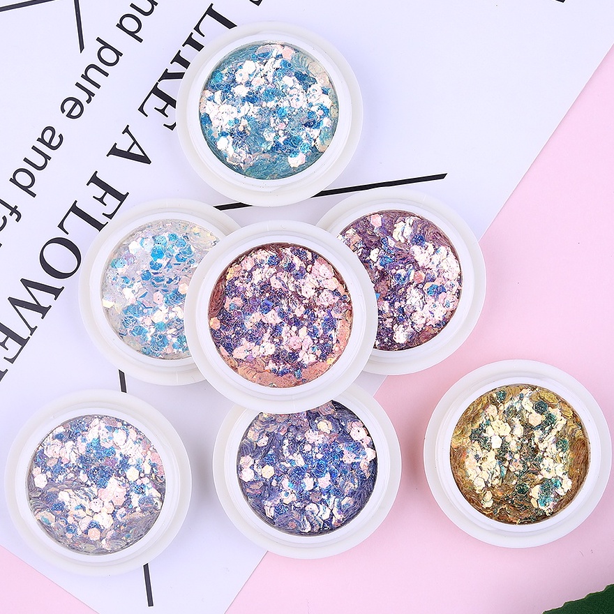 MSY Payet Glitter Portable Warna-Warni Untuk Nail Art / Manicure