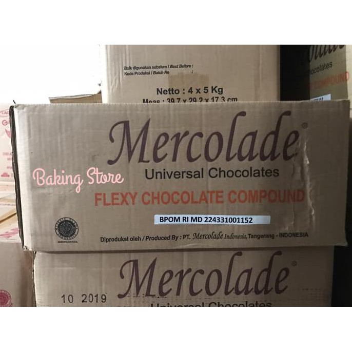 

31.87-Kue- Cokelat Blok - Mercolade Flexy Chocolate Compound 4X5Kg - Gosend Only! -Terlengkap-