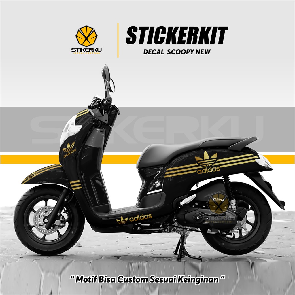 STICKER SCOOPY NEW FULLBODY DECAL CUSTOM FULLBLOK DESIGN CUSTOM STICKER MOTOR HONDA