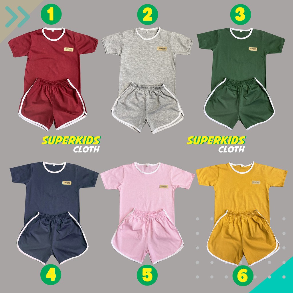 SETELAN ANAK COWOK CEWEK PLAYSET SUPERKIDS CLOTH 1 - 5 TAHUN