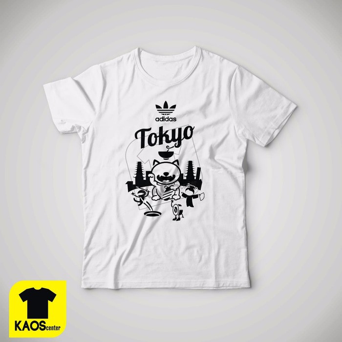 Kaos Tshirt Bau Combed 30S Distro Adidas Originals Tokyo Japan Jepang