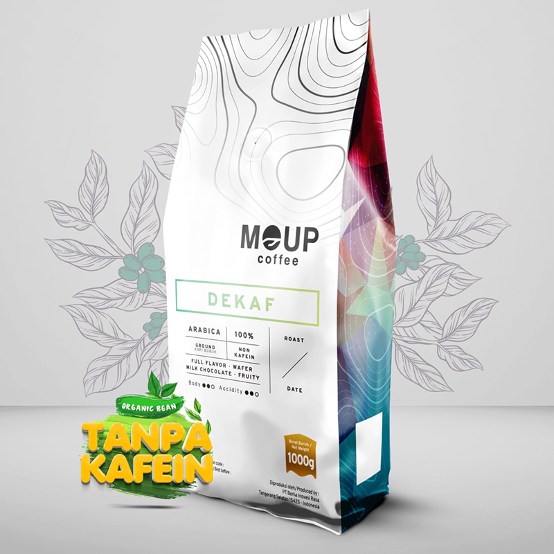 

Kopi DEKAF DECAF Dekafein Tanpa Kafein MOUP-Coffee 1000gr Bubuk Paling Murah Terbaik Premium