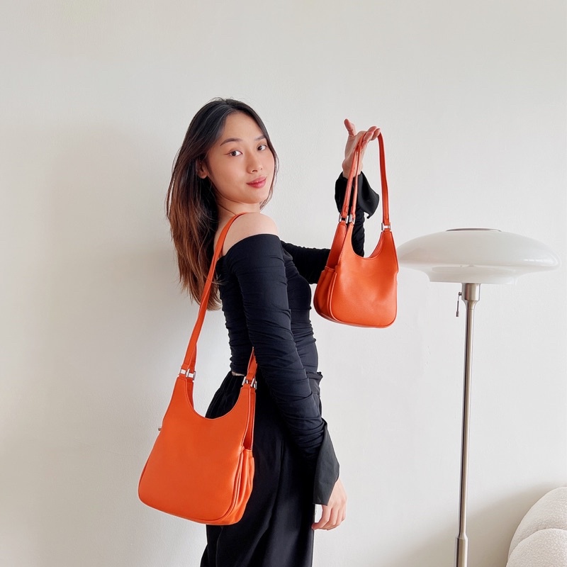 Jual [PORTIA] ANYA SHOULDER BAG Tas bahu korea lucu orange kuning
