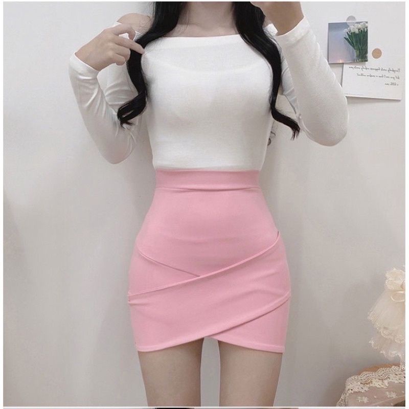 Rok Mini X Skirt bodycone Korean Style