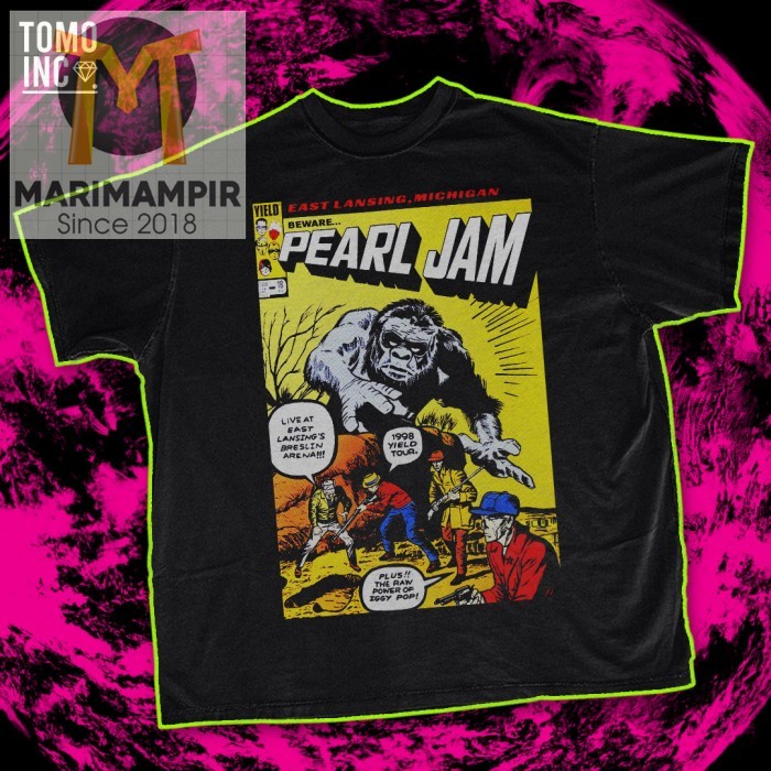 Marimampir Pearl Jam - Beware Kaos Band Original Gildan - S