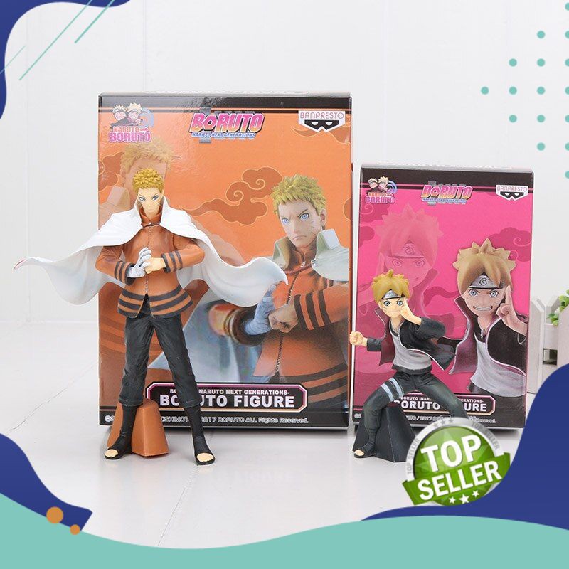 Action Figure Import Naruto Boruto 2 Pcs/set Pvc Anime Figure Mainan Koleksi Model Hadiah Boneka Bar