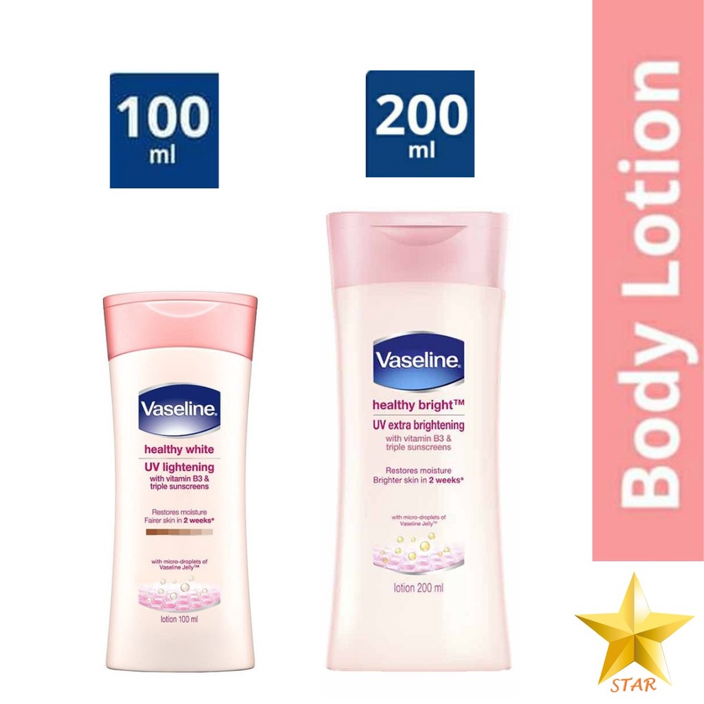 JG - Vaseline - Healthy White UV Whitening B3 Hand Body Lotion 100 / 200 ml