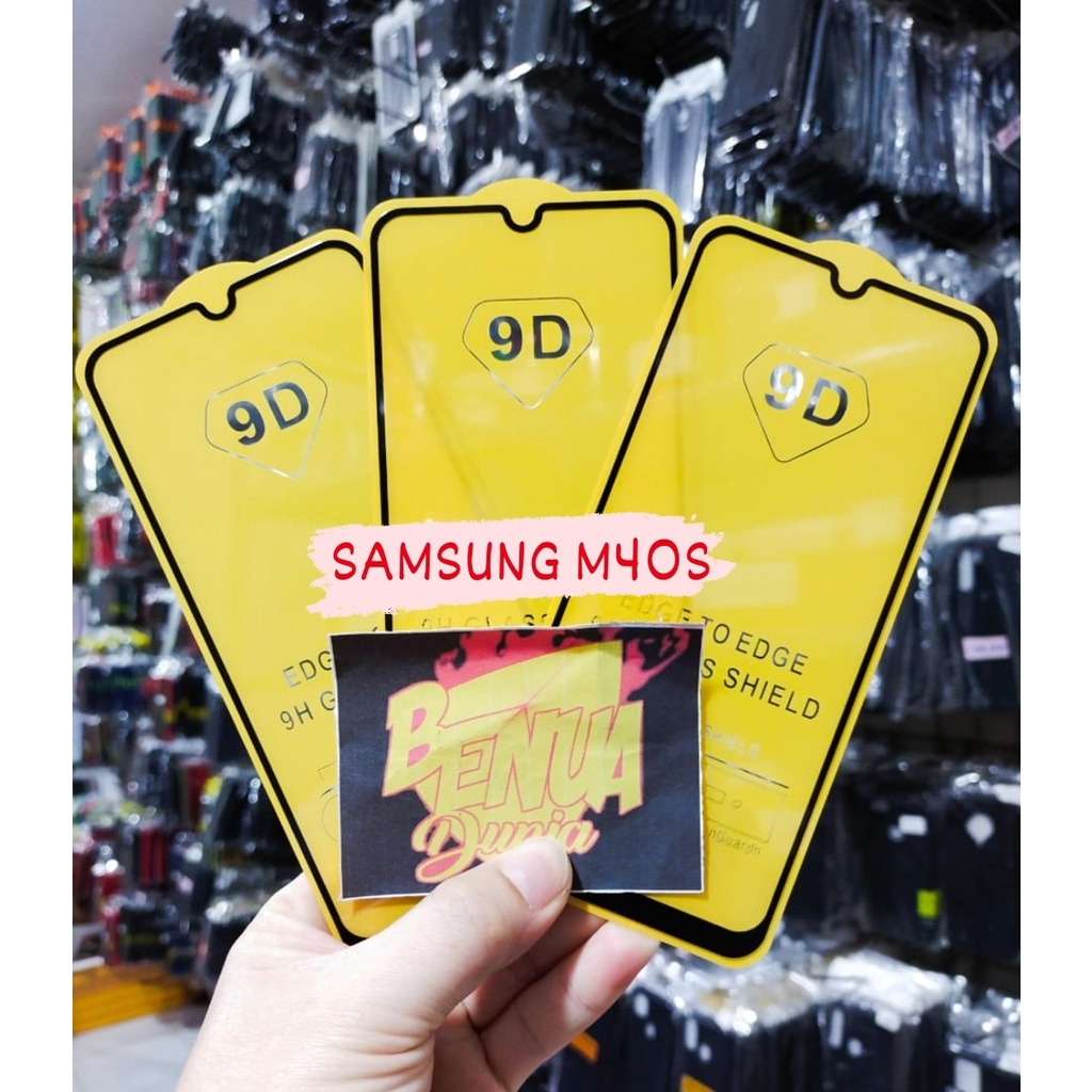 ANTI GORES KACA SAMSUNG M40S - TEMPERED GLASS FULL LEM 9D TEMPER GLASS M40S - BD